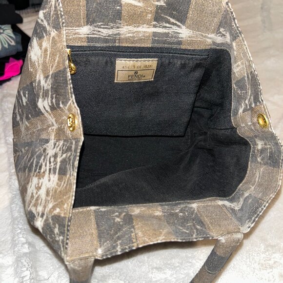 Fendi Mini Penquin Stripe Small Tote 10 x 9 - Picture 3 of 11
